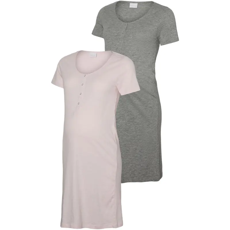 Mama;Licious Chalk Pink Light Grey Melange Mlmira Jrs Natkjole 2F 2-P Noos 1