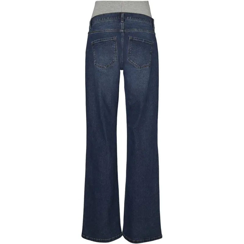 Mama;Licious Dark Medium Blue Denim Mledina Flared Db Jeans Noos 2