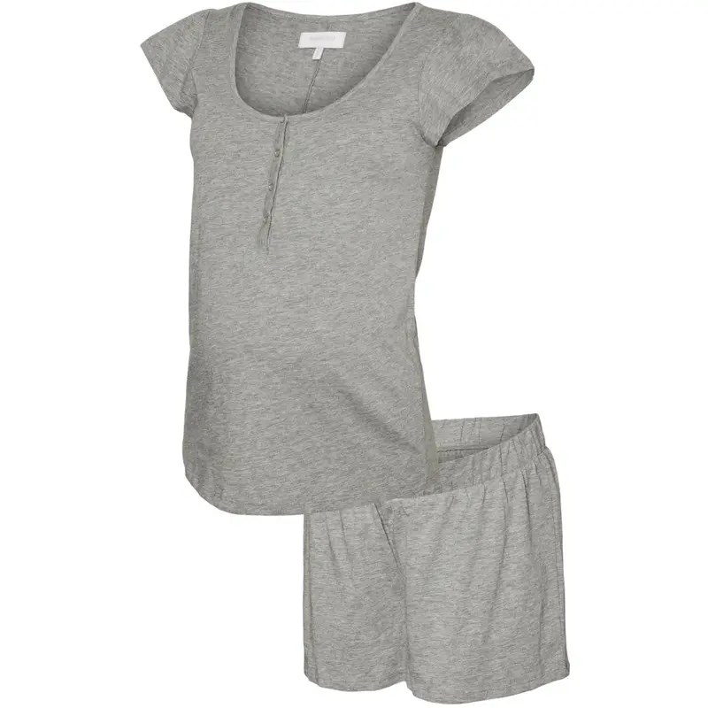 Mama;Licious Light Grey Melange Mlmira Lgm Lia Kasket Jrs Pyjamas 2F Noos 1