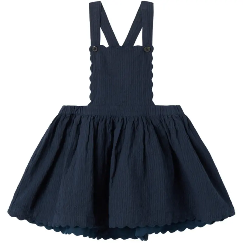 Marmar Chambray Dark Blue Stripe Danara Kjole 1