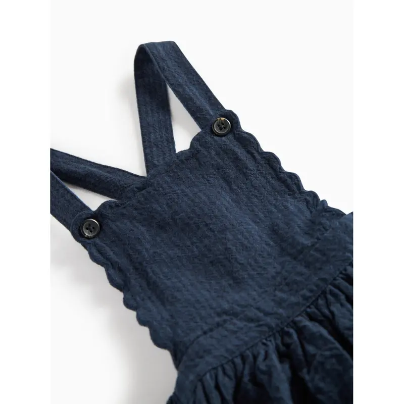 Marmar Chambray Dark Blue Stripe Danara Kjole 2