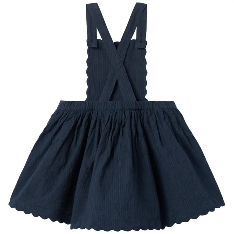 Marmar Chambray Dark Blue Stripe Danara Kjole 4