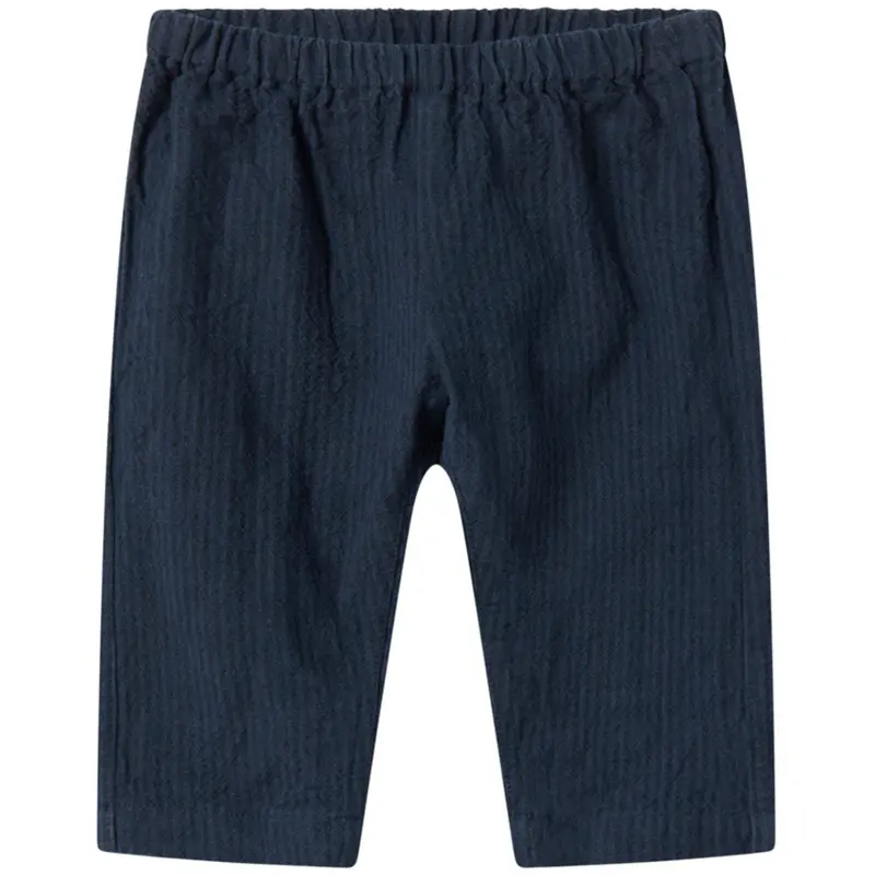 Marmar Chambray Dark Blue Stripe Panto Bukser 1