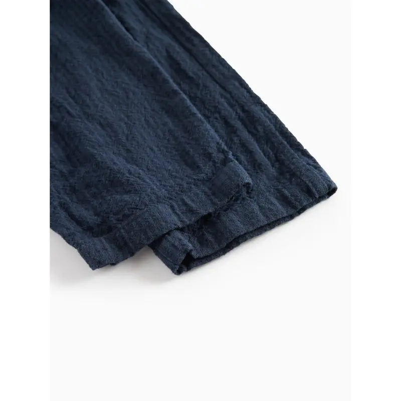 Marmar Chambray Dark Blue Stripe Panto Bukser 4