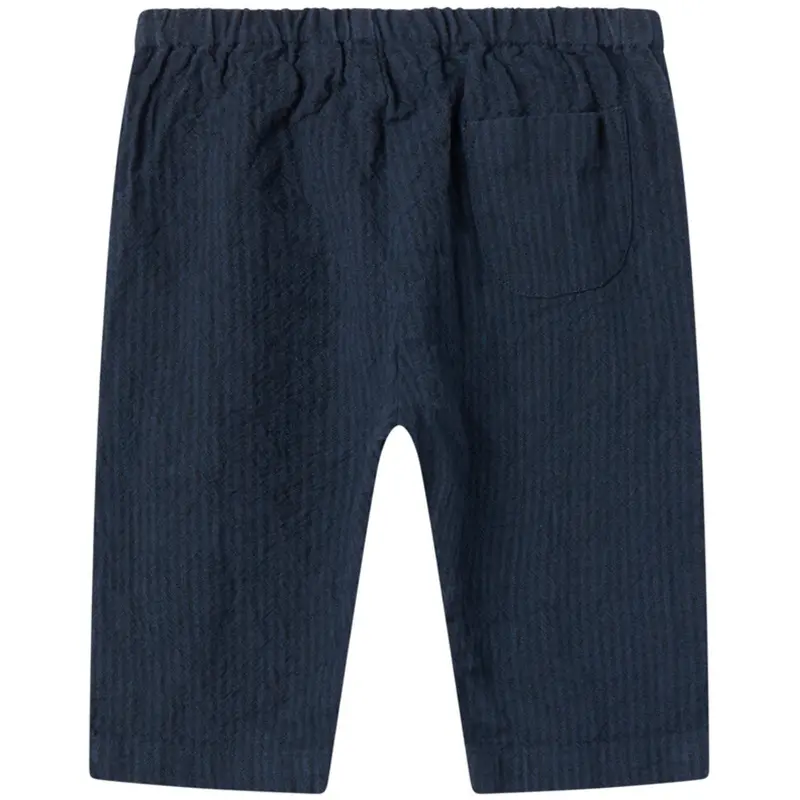 Marmar Chambray Dark Blue Stripe Panto Bukser 5