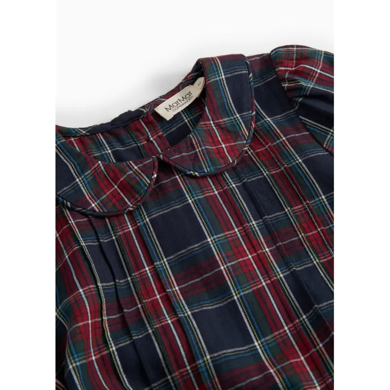 Marmar Check Pilot Navy Check Delice Kjole 4