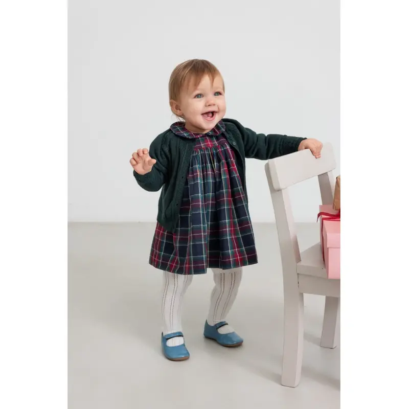 Marmar Check Pilot Navy Check Dulla B Ls Kjole 2
