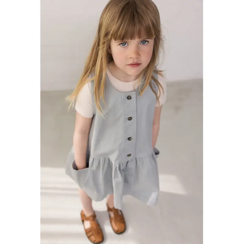 Marmar Chino Twill Blue Stone Davo Kjole 2