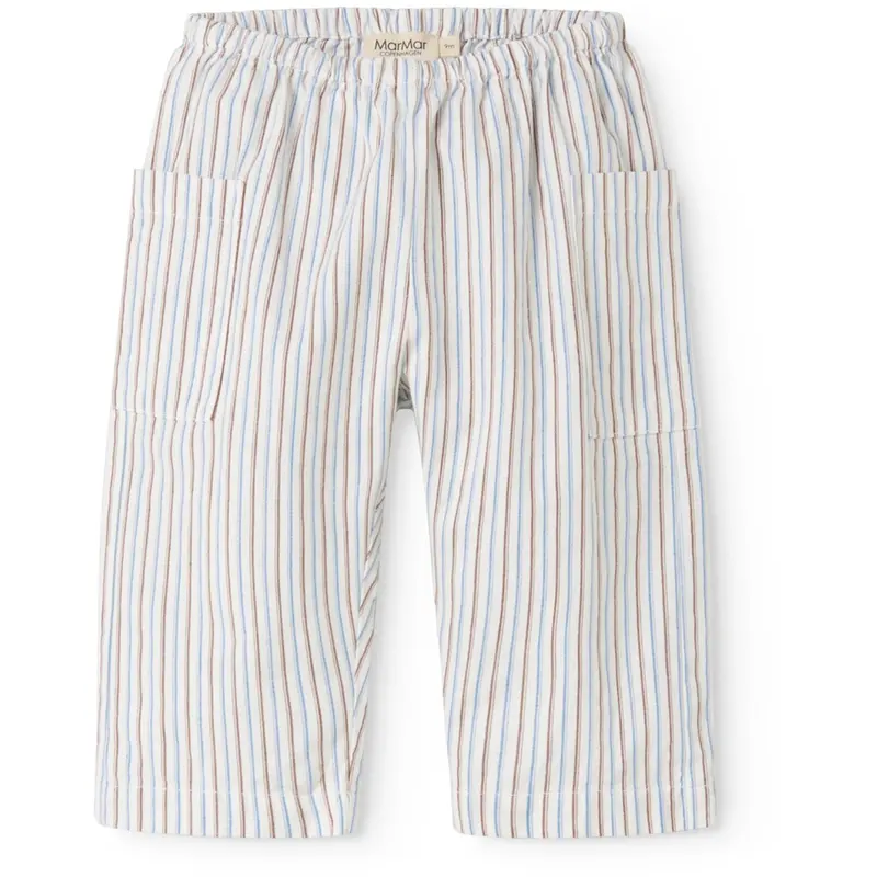 Marmar Cotton Blue Iris Stripe Panto Bukser 1