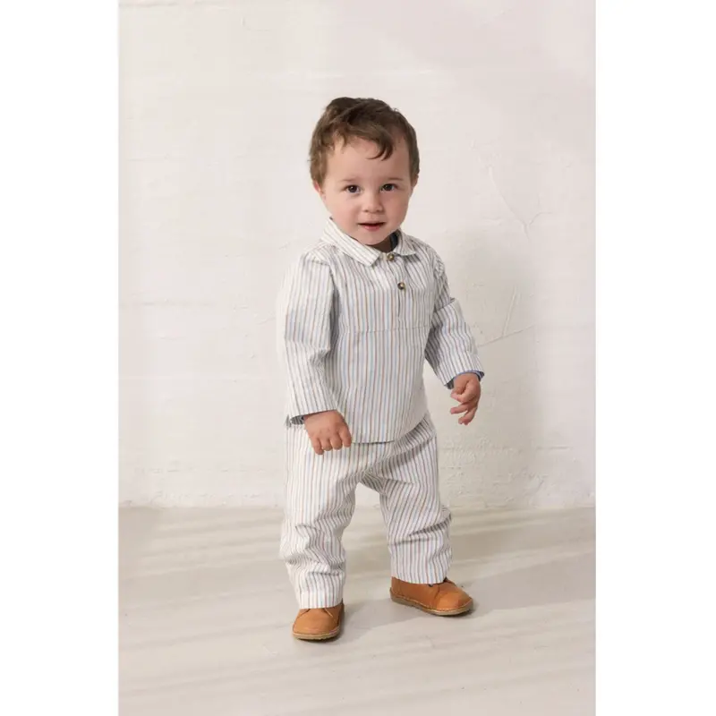Marmar Cotton Blue Iris Stripe Panto Bukser 2