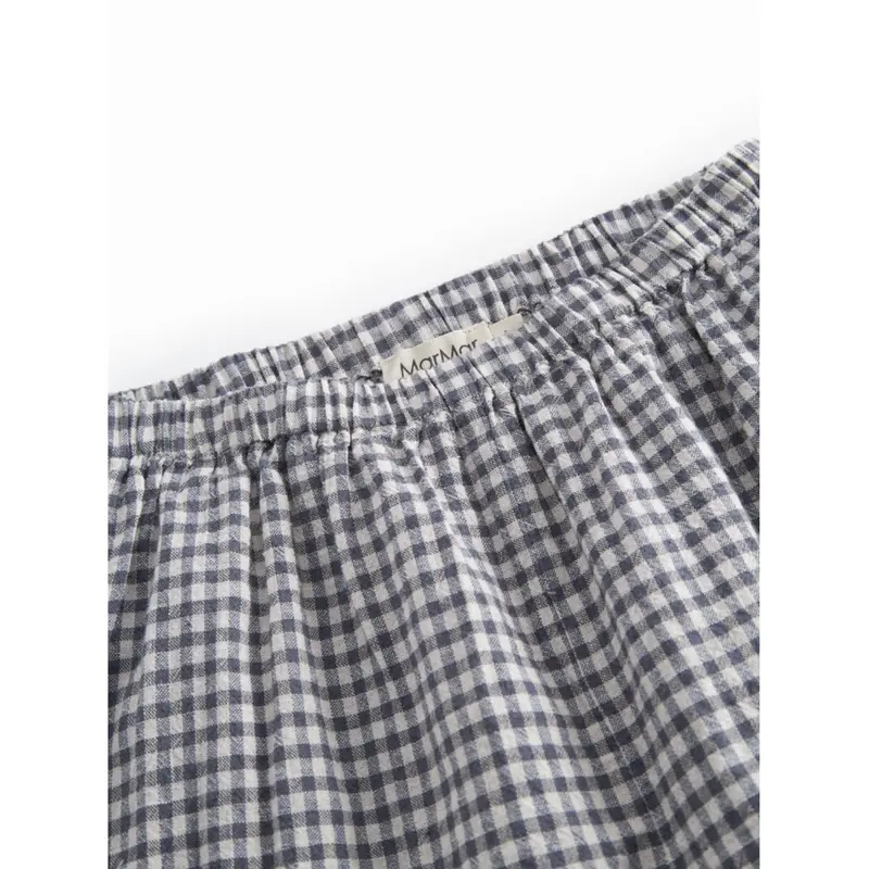 Marmar Cotton Linen Marine Check Panto Bukser 3