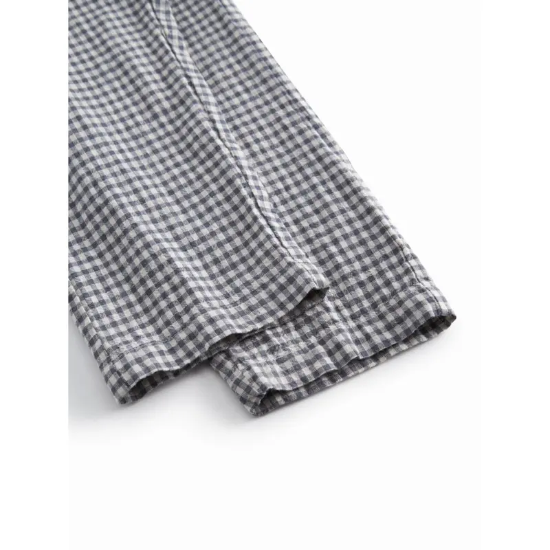 Marmar Cotton Linen Marine Check Panto Bukser 4