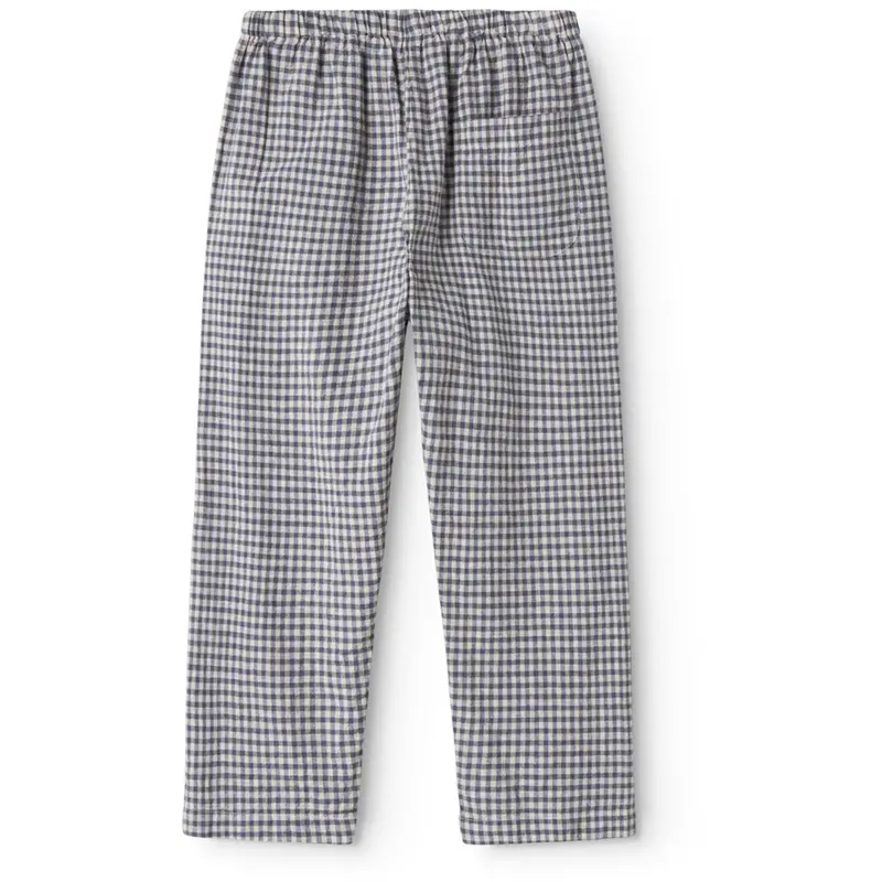 Marmar Cotton Linen Marine Check Panto Bukser 5