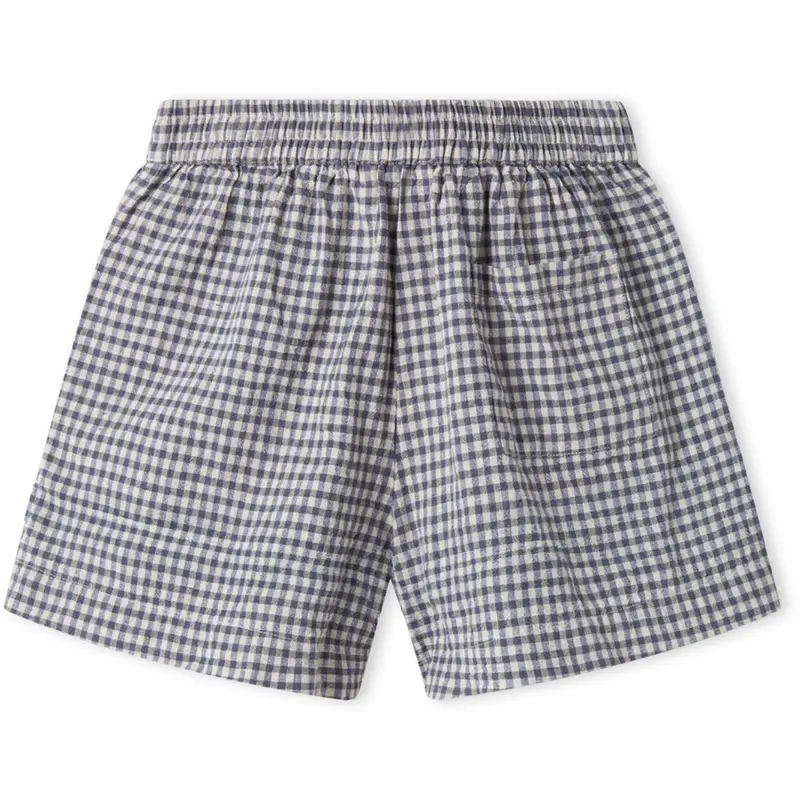 Marmar Cotton Linen Marine Check Pinon Shorts 5