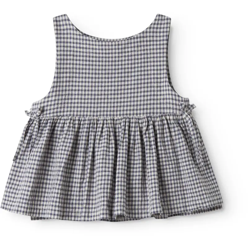 Marmar Cotton Linen Marine Check Tarame Top 1