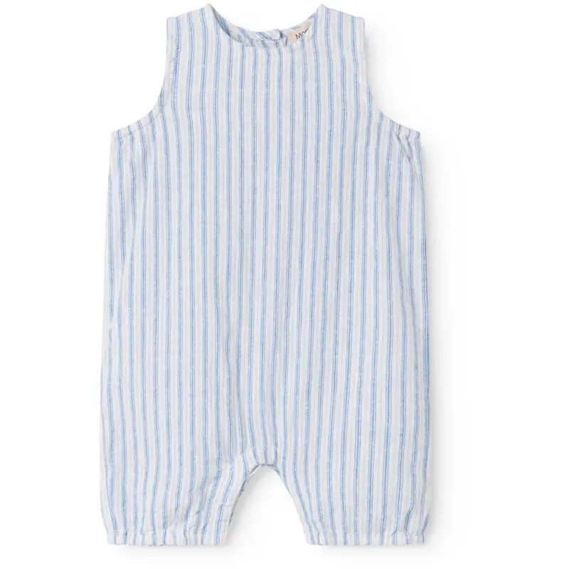 Marmar Cotton Linen Surf Blue Stripe Roventa S Romper 1