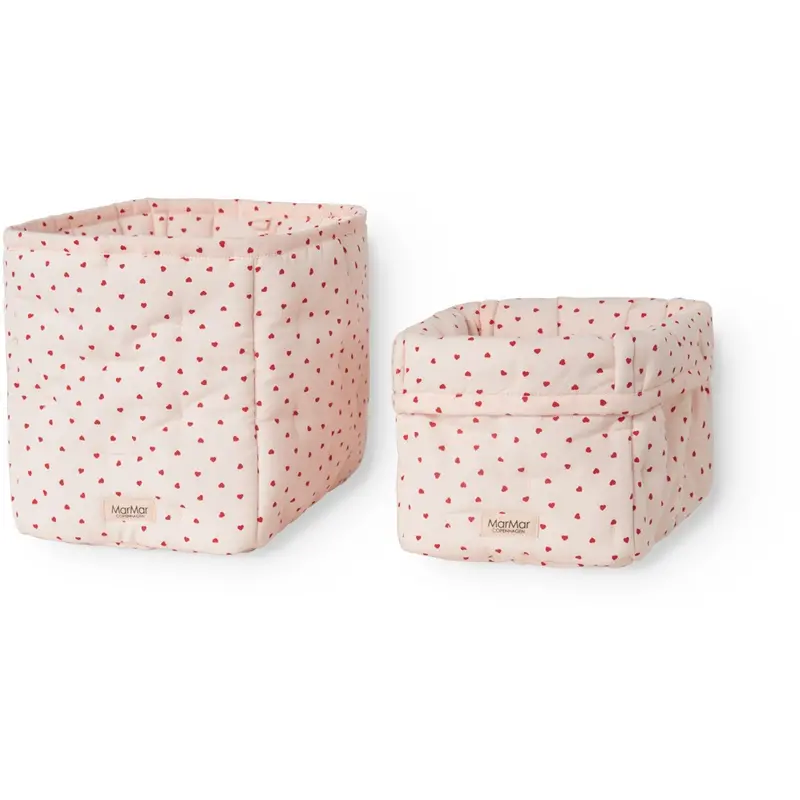 Marmar Cotton Percale Home Happy Hearts Nursery Opbevaringskurve 1