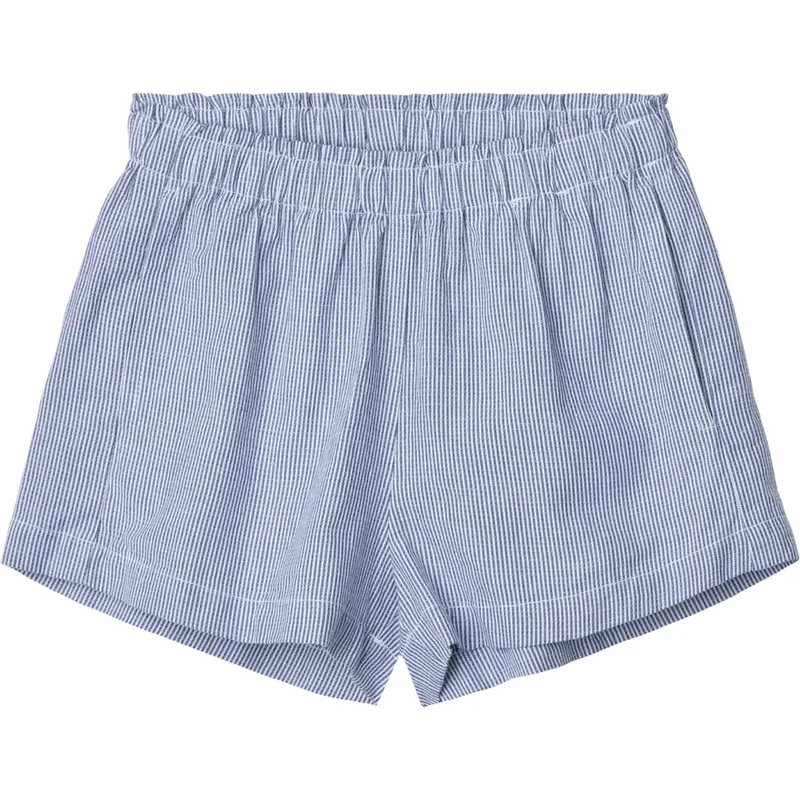 Marmar Fine Cotton Navy Stripe Pala Shorts 1