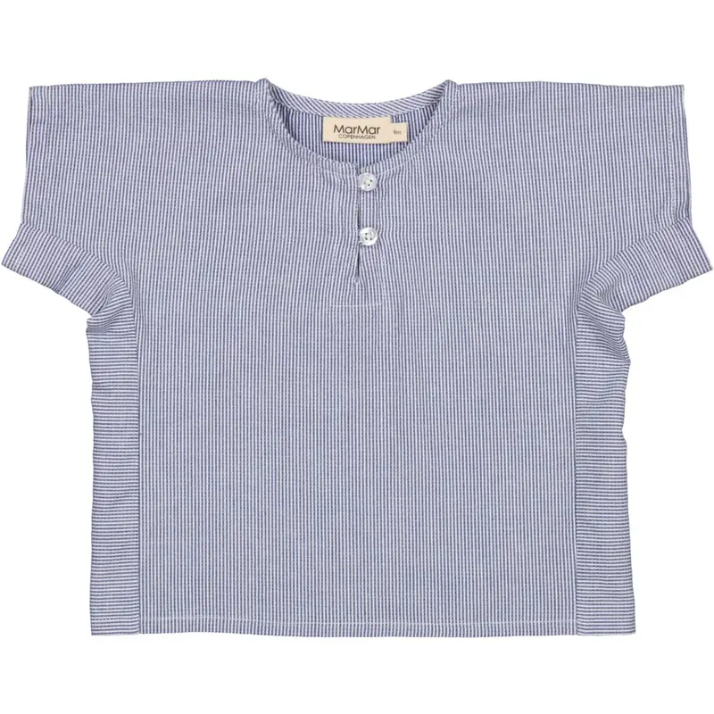 Marmar Fine Cotton Navy Stripe Tomba T-Shirt 1