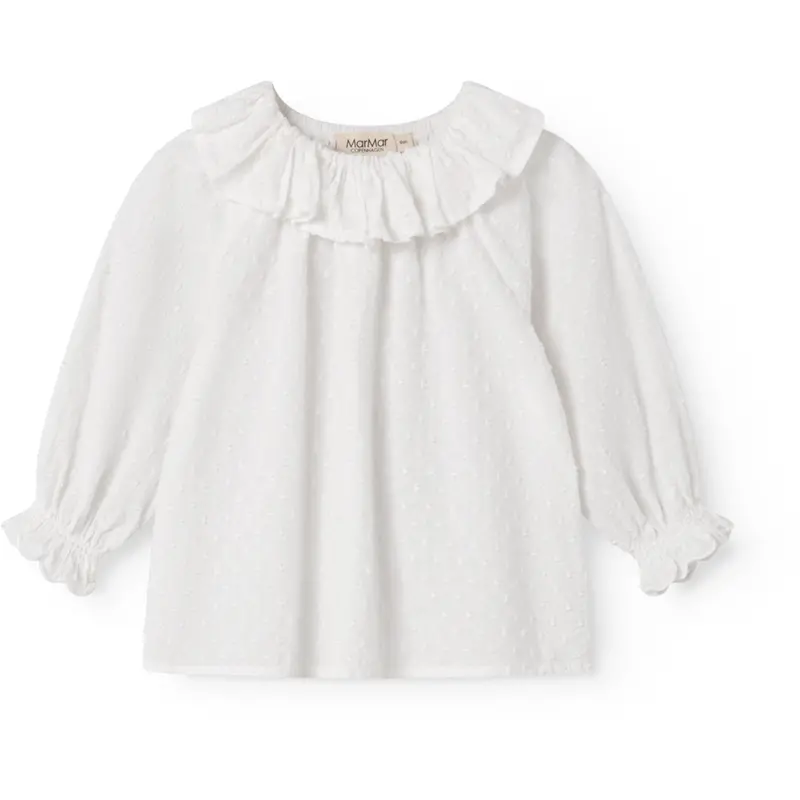 Marmar Fine Dobby White Tia Bluse 1