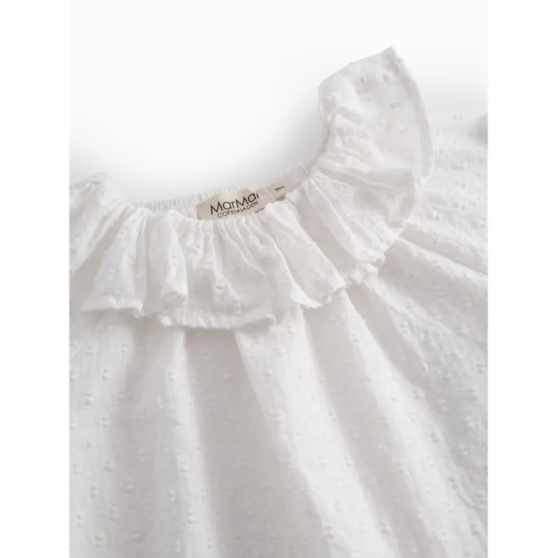 Marmar Fine Dobby White Tia Bluse 3