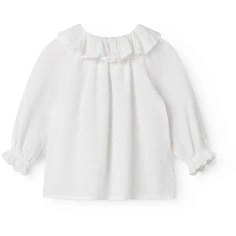 Marmar Fine Dobby White Tia Bluse 5