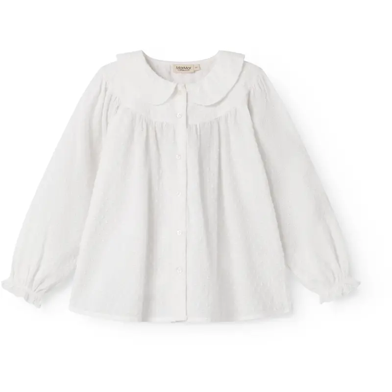 Marmar Fine Dobby White Trissy Bluse 1