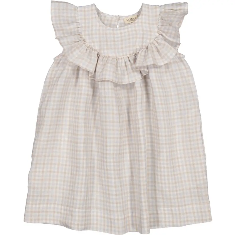 Marmar Fine Linen Summer Check Drine Ss Kjole 1