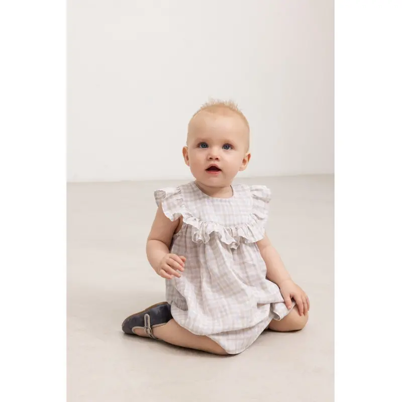 Marmar Fine Linen Summer Check Drine Ss Kjole 2