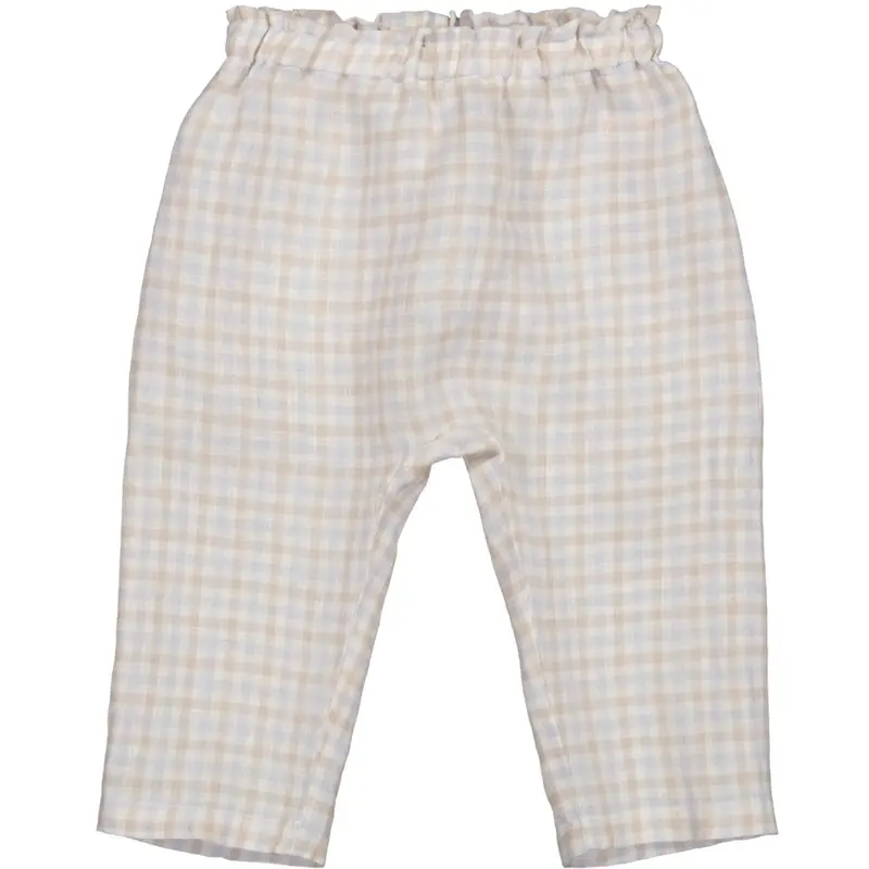 Marmar Fine Linen Summer Check Panu L Bukser 1