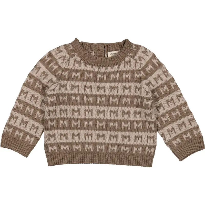 Marmar Heavy Knit Pattern Terre Stripe Talmi B Strik Bluse 1