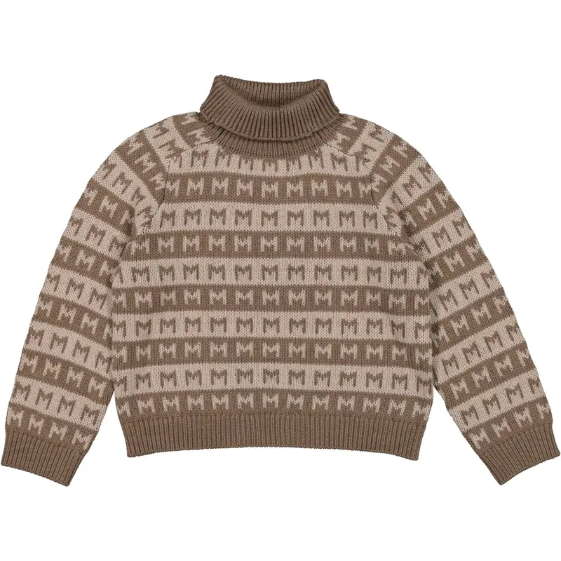 Marmar Heavy Knit Pattern Terre Stripe Talmi Strik Bluse 1