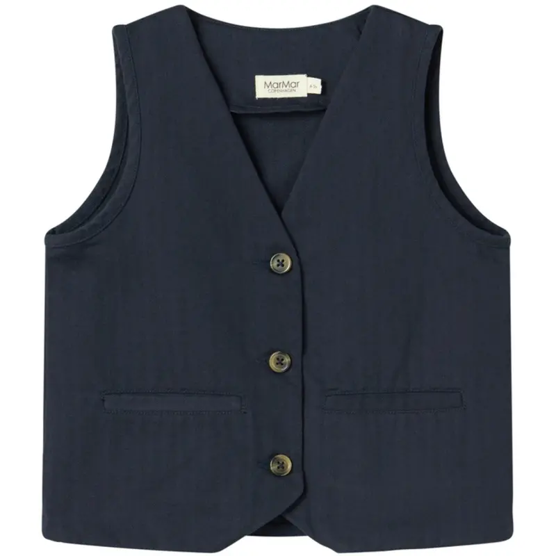 Marmar Herringbone Twill Pilot Navy Jason Vest 1