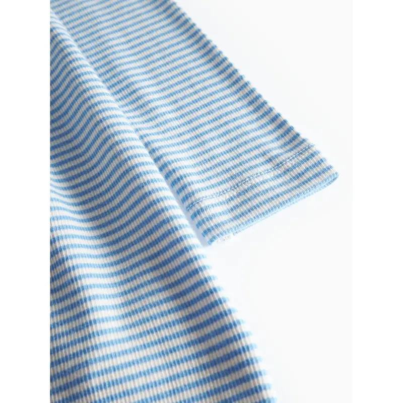 Marmar Modal Fine Rib Blue Stripe Dama Ls Kjole 3