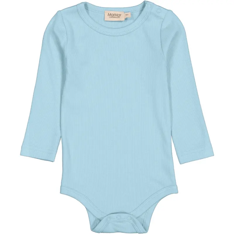 Marmar Modal Fine Rib Heavenly Blue Plain Body Ls Body 1