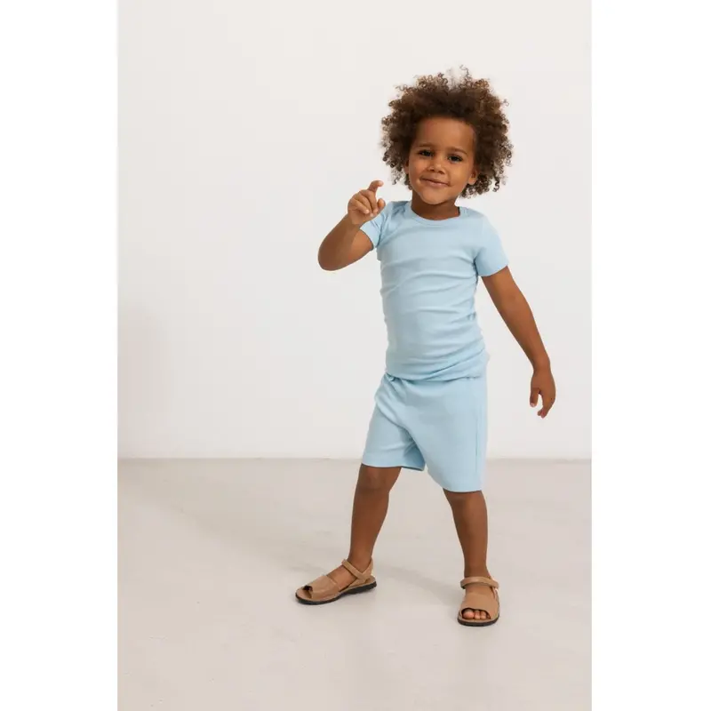 Marmar Modal Fine Rib Heavenly Blue Tago T-Shirt 2