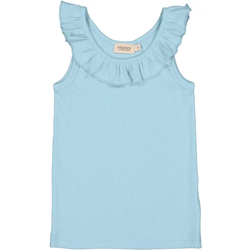 Marmar Modal Fine Rib Heavenly Blue Tamar Top 1