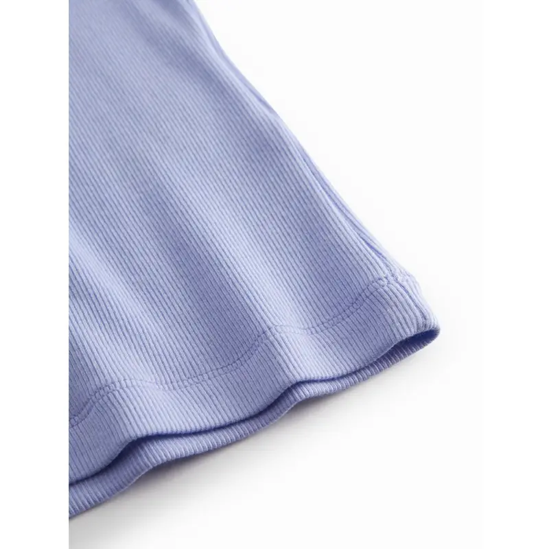 Marmar Modal Fine Rib Ice Lavender Tago T-Shirt 3