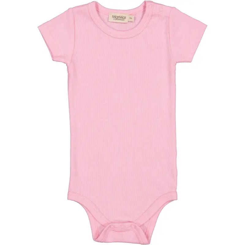 Marmar Modal Fine Rib Pink Blossom Plain Body Ss Body 1