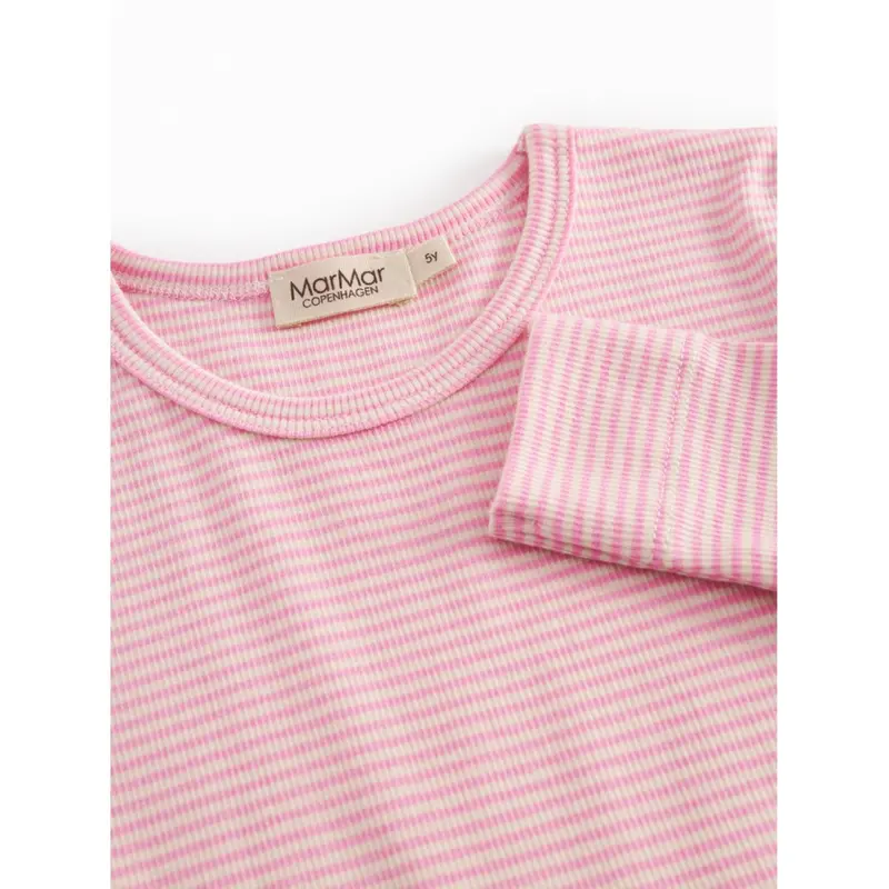 Marmar Modal Fine Rib Pink Stripe Diro Kjole 3
