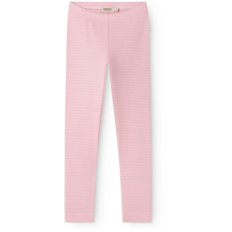 Marmar Modal Fine Rib Pink Stripe Leggings 1