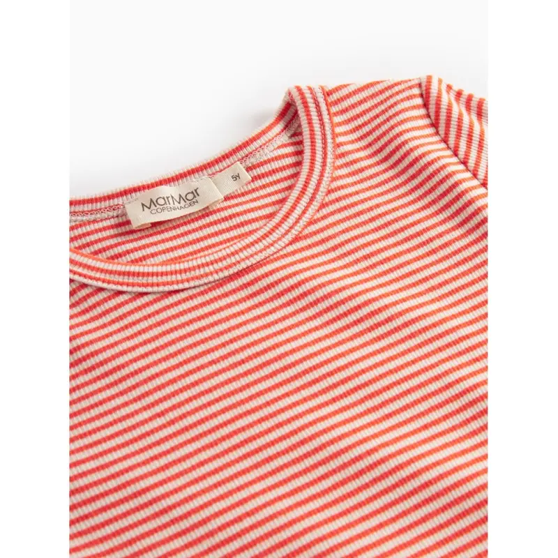 Marmar Modal Fine Rib Red Stripe Tani Bluse 4