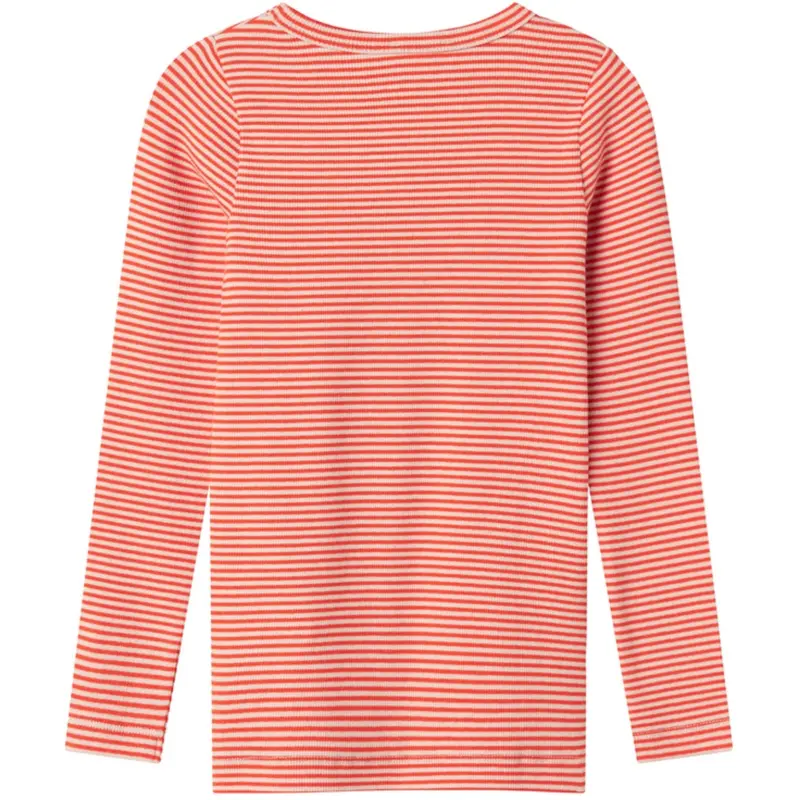 Marmar Modal Fine Rib Red Stripe Tani Bluse 6