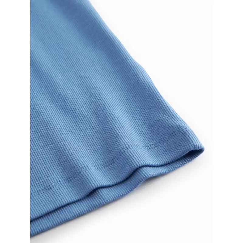 Marmar Modal Fine Rib Surf Blue Sleeveless Top 4