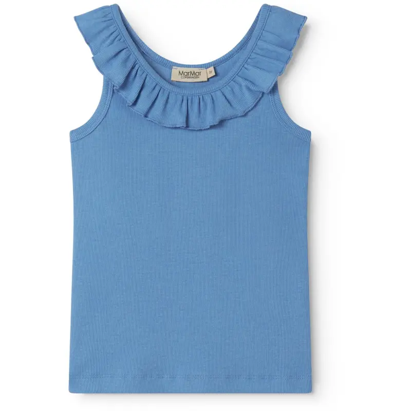Marmar Modal Fine Rib Surf Blue Tamar Top 1