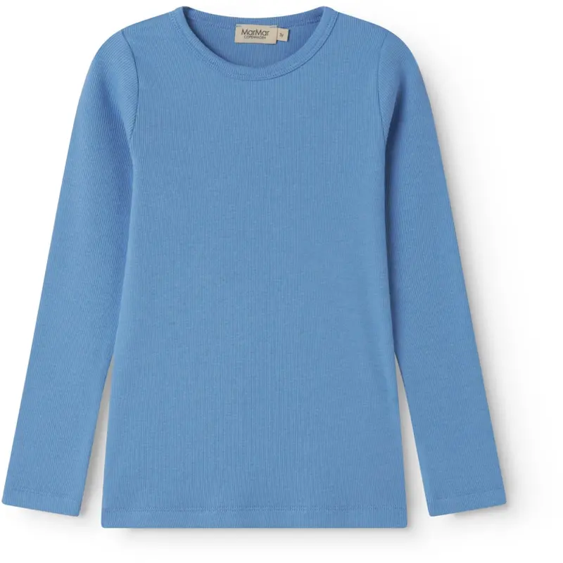 Marmar Modal Fine Rib Surf Blue Tani Bluse 1