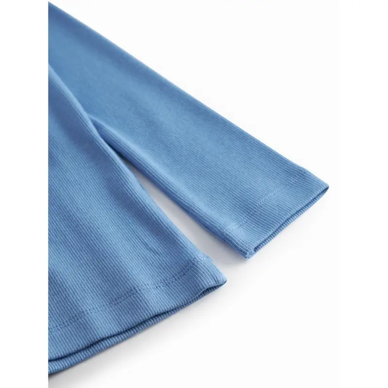 Marmar Modal Fine Rib Surf Blue Tani Bluse 3