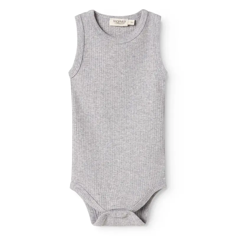 Marmar Modal Melange Light Grey Melange Body Sleeveless 1