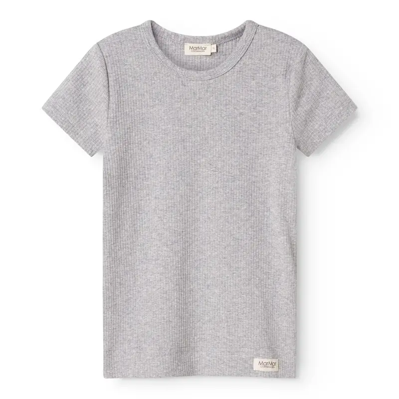 Marmar Modal Melange Light Grey Melange Plain T-Shirt 1
