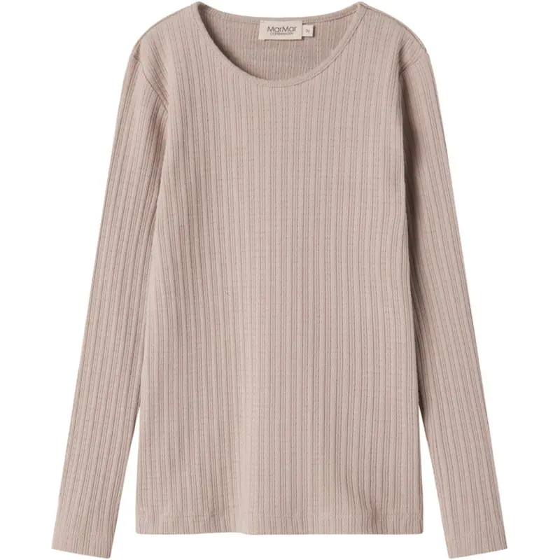 Marmar Modal Pointelle Rib Soft Beige Tamra Bluse 1